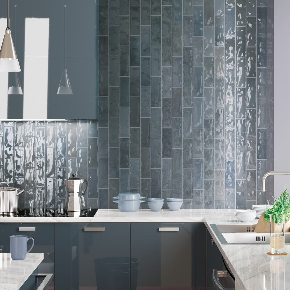Nordic Marina Glossy Porcelain Wall & Floor Tile - 65x200mm