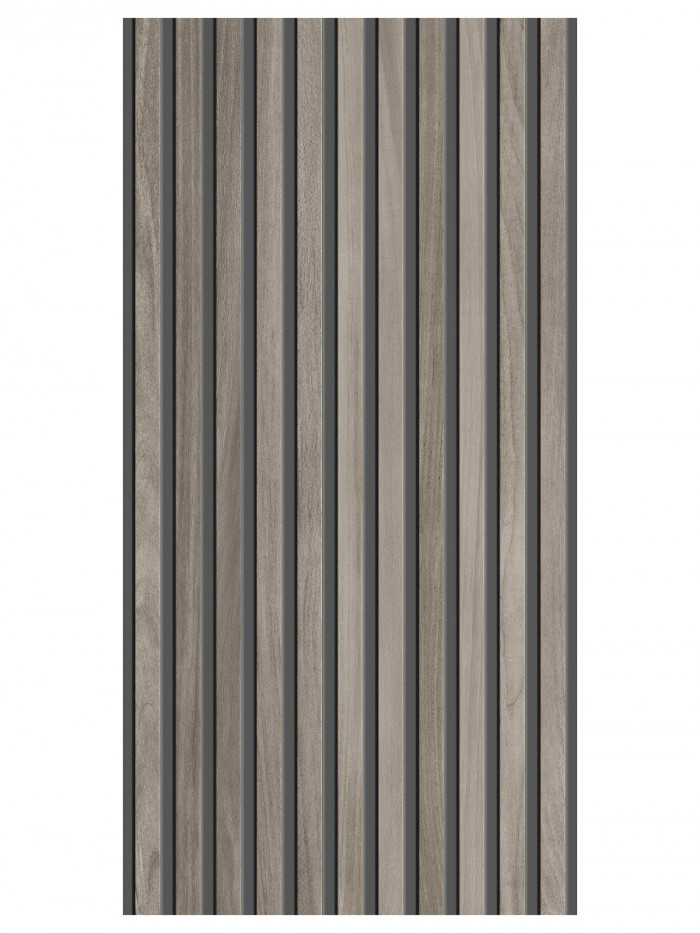 Nordic Taupe Wood Slat Decor Tile - 1200x600mm