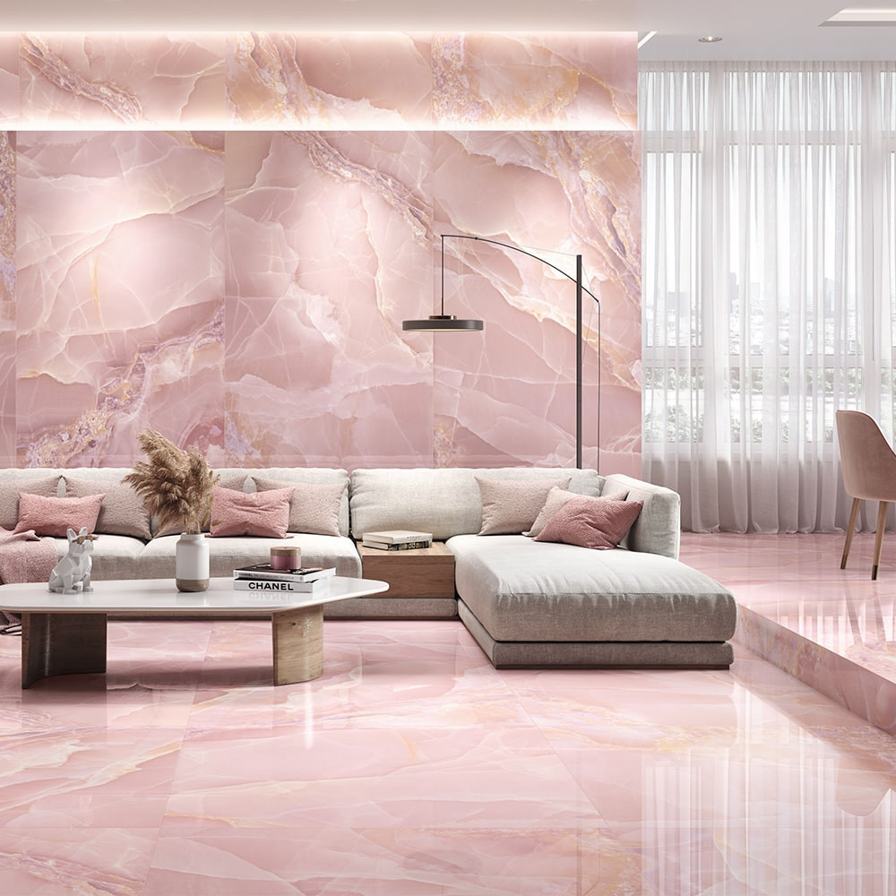Rose Onyx Porcelain Tile - 1200x600mm