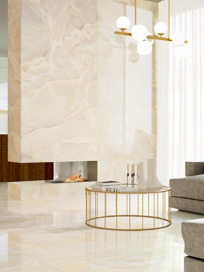 Sable Onyx Gloss Porcelain Tile - 1200x600mm (Birmingham Collection Only)