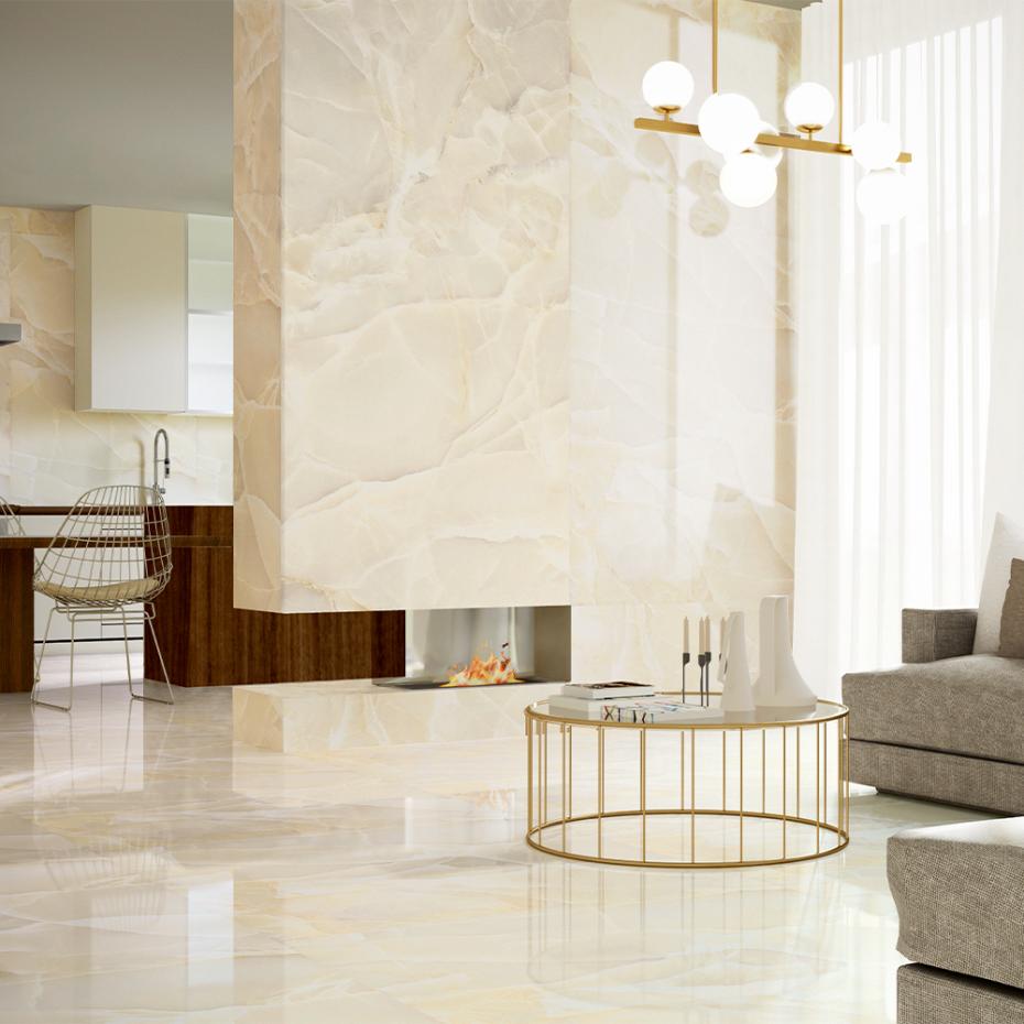 Sable Onyx Gloss Porcelain Tile - 1200x600mm (Birmingham Collection Only)