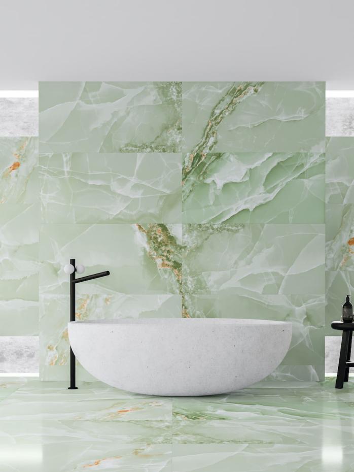 Turquoise Mint Onyx Porcelain Tiles - 1200x600mm (Birmingham Collection Only)