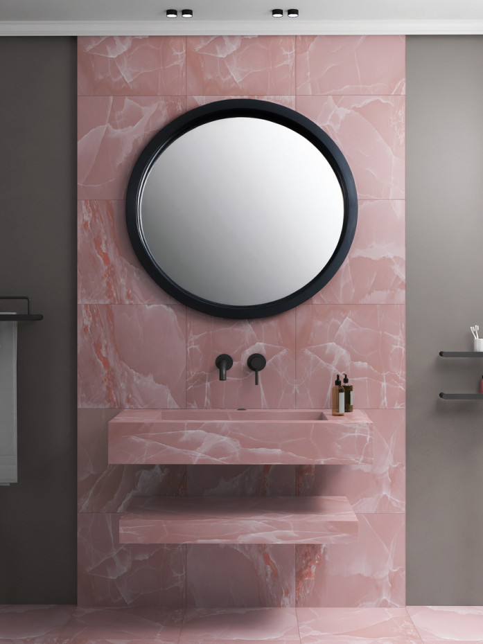 Peach Onyx Sink and Shelf - 600mm / 750mm / 1000mm