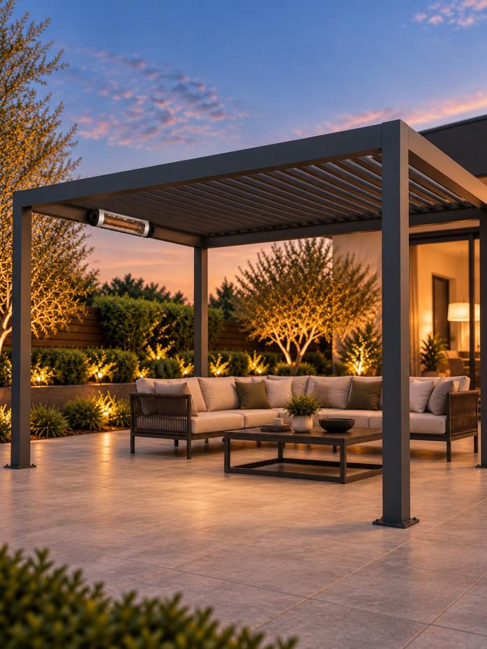 2.5kW Wi-Fi Remote Controllable Infrared Pergola Heater