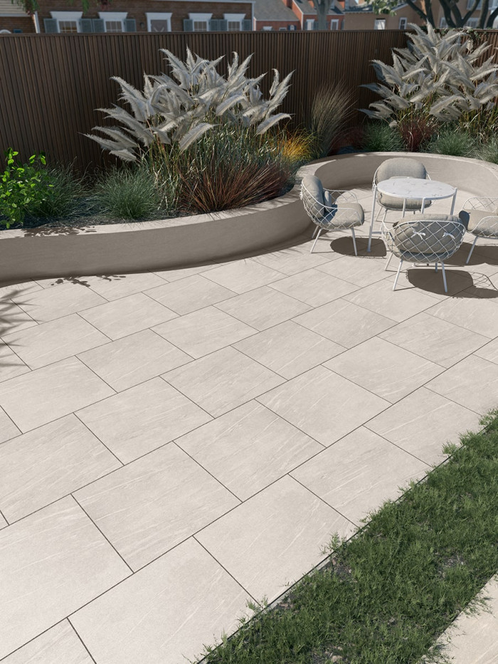 Pietra Pearl Outdoor Porcelain Tile - 600x600x20mm (LAST PACK)
