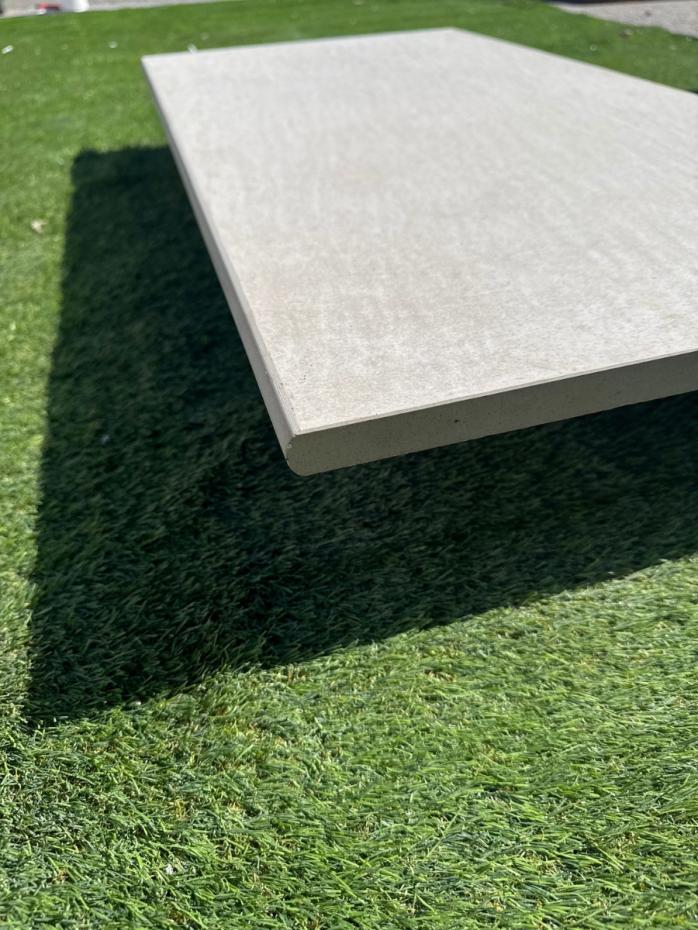 Plato Ivory Porcelain Bullnose Tiles - 900x450x20mm