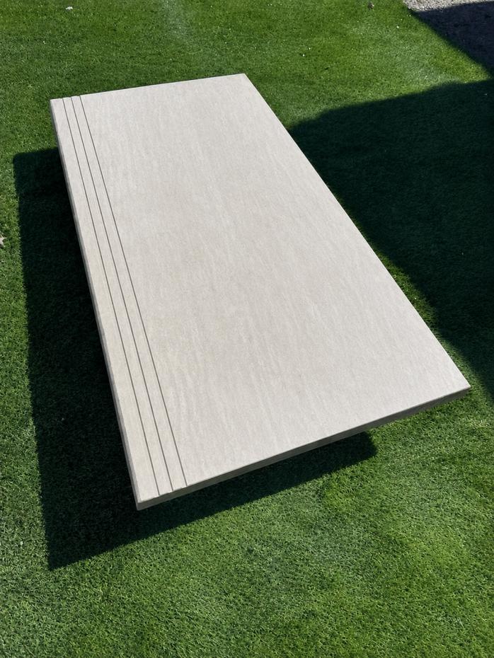 Ivory porcelain bullnose tile edge 900x300mm