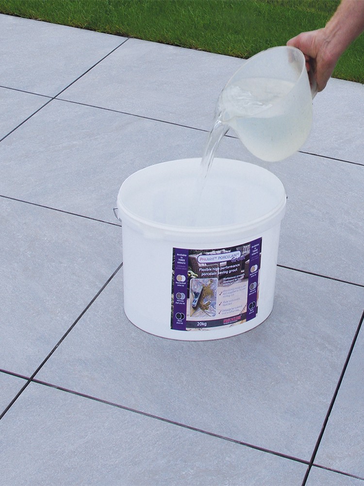 Pro Joint Porcelain Grout Flexible & High Strength Porcelain Paving Grout - 20kg Tub (Basalt)