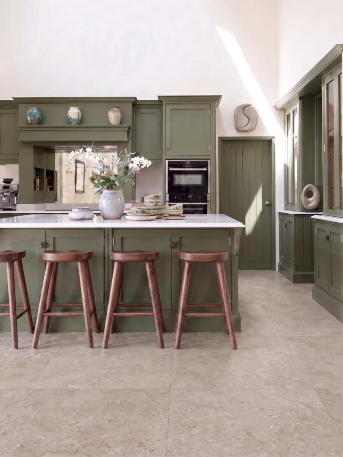 Portland Sand Limestone Effect Porcelain Tile - 1000x1000mm
