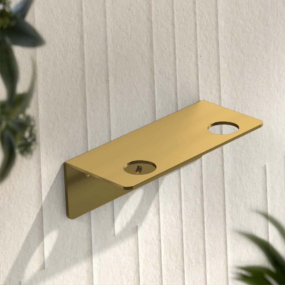 Porto Brushed Gold Double Soap Dispenser Wall Mount Bracket