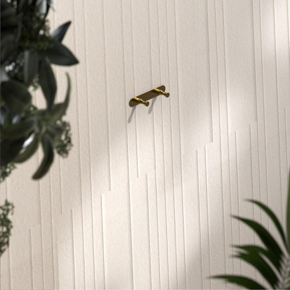 Porto Brushed Gold Robe Hook Double