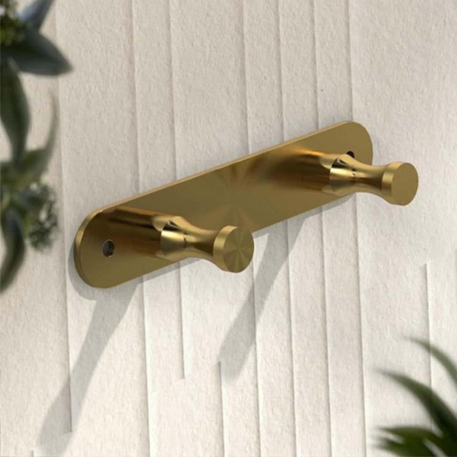 Porto Brushed Gold Robe Hook Double