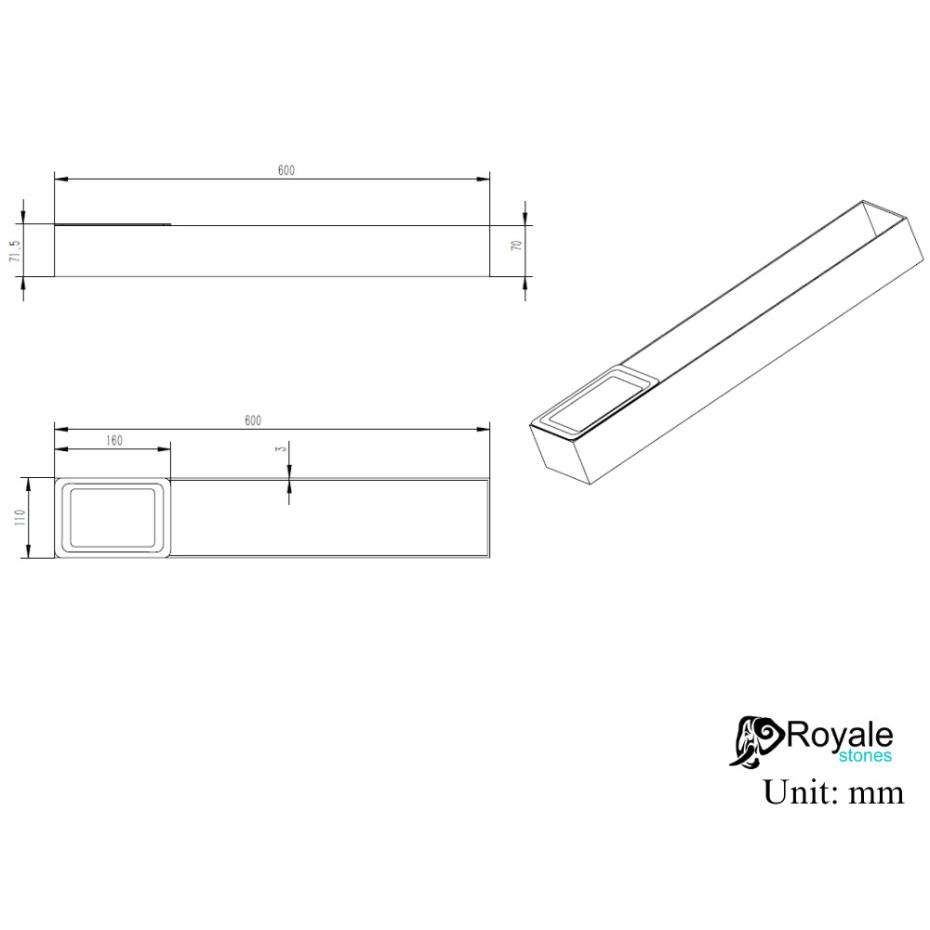 Porto Brushed Gold Shower Basket