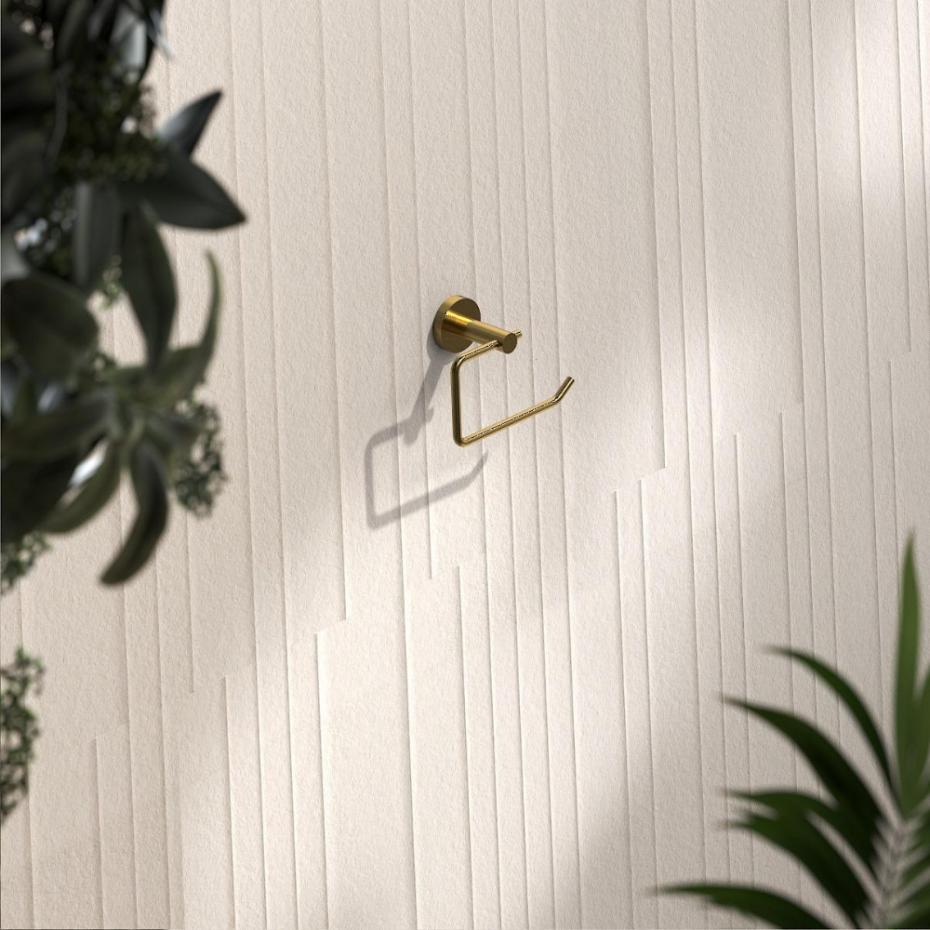 Porto Brushed Gold Toilet Roll Holder