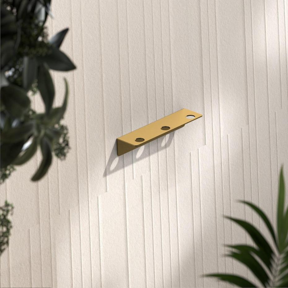 Porto Brushed Gold Triple Soap Dispenser Wall Mount Bracket