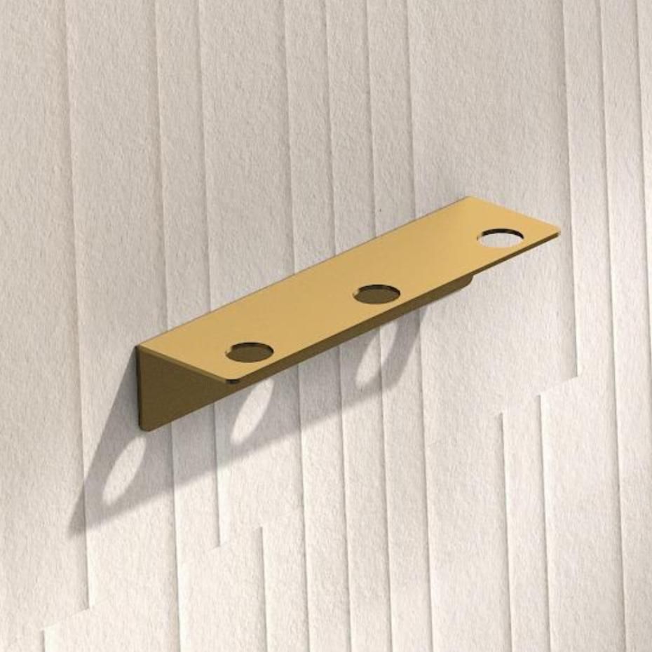 Porto Brushed Gold Triple Soap Dispenser Wall Mount Bracket