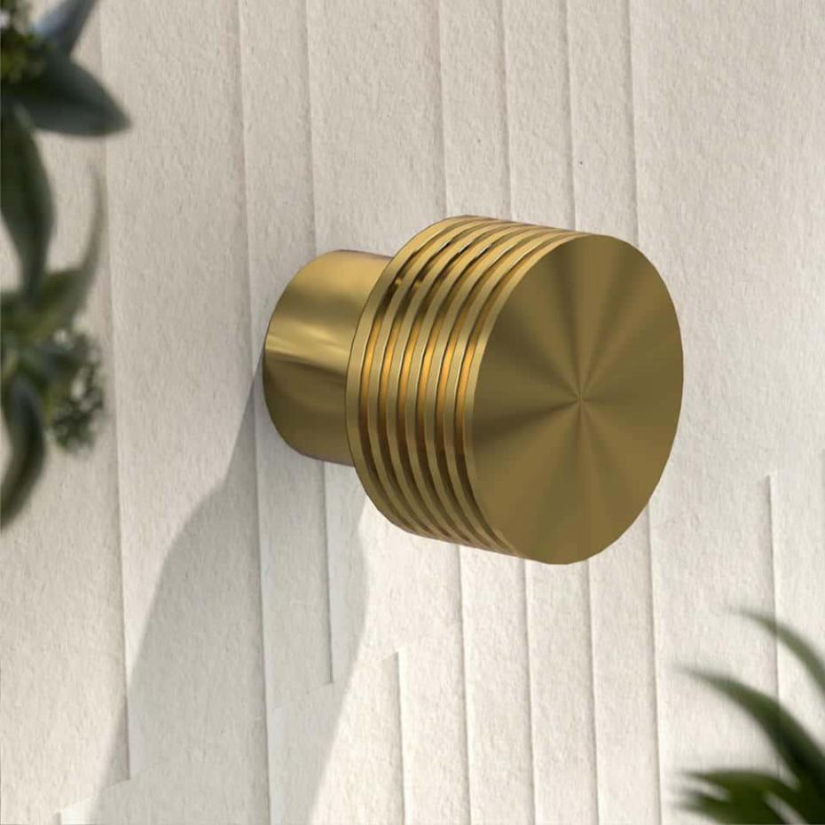 Porto Twister Brushed Gold Cabinet Knob