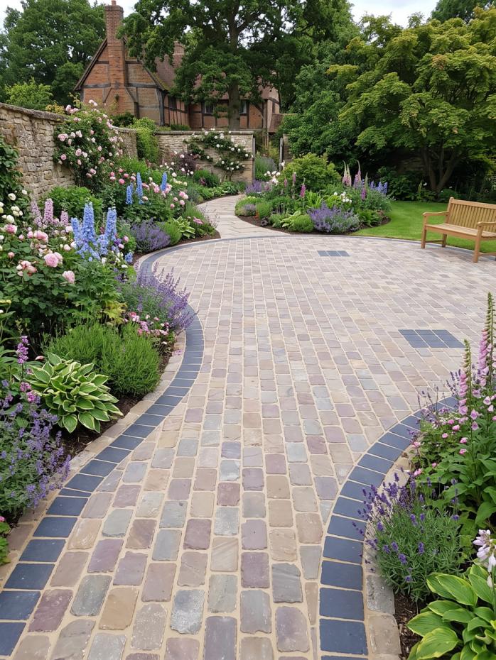 Raj Green Antique Tumbled Sandstone Cobbles- 200x100 Pack