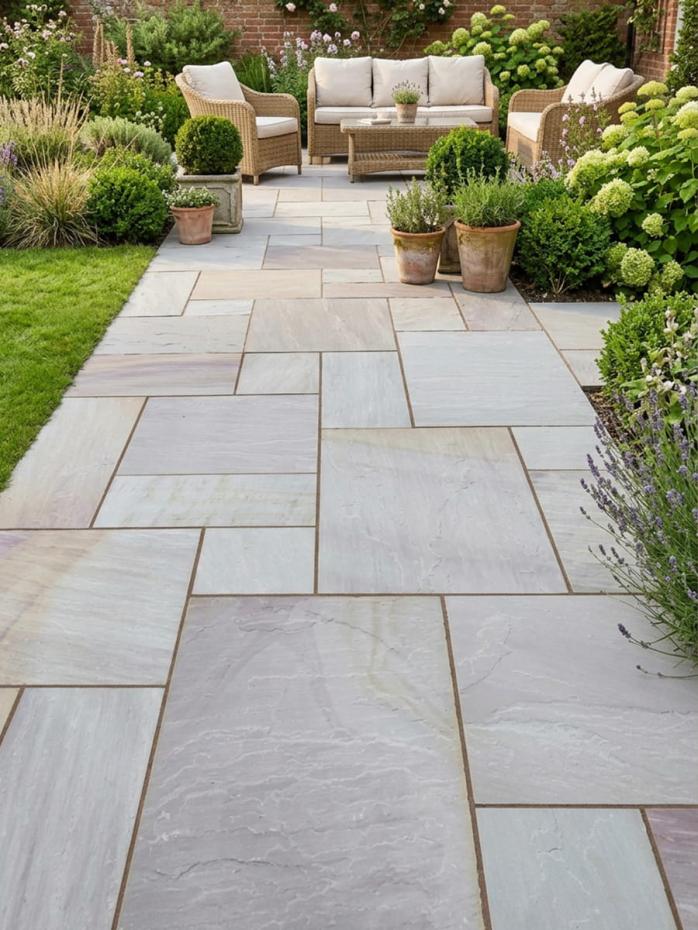 Raveena Indian Sandstone Paving Slabs - Mix Size Patio Pack (LAST PACK)