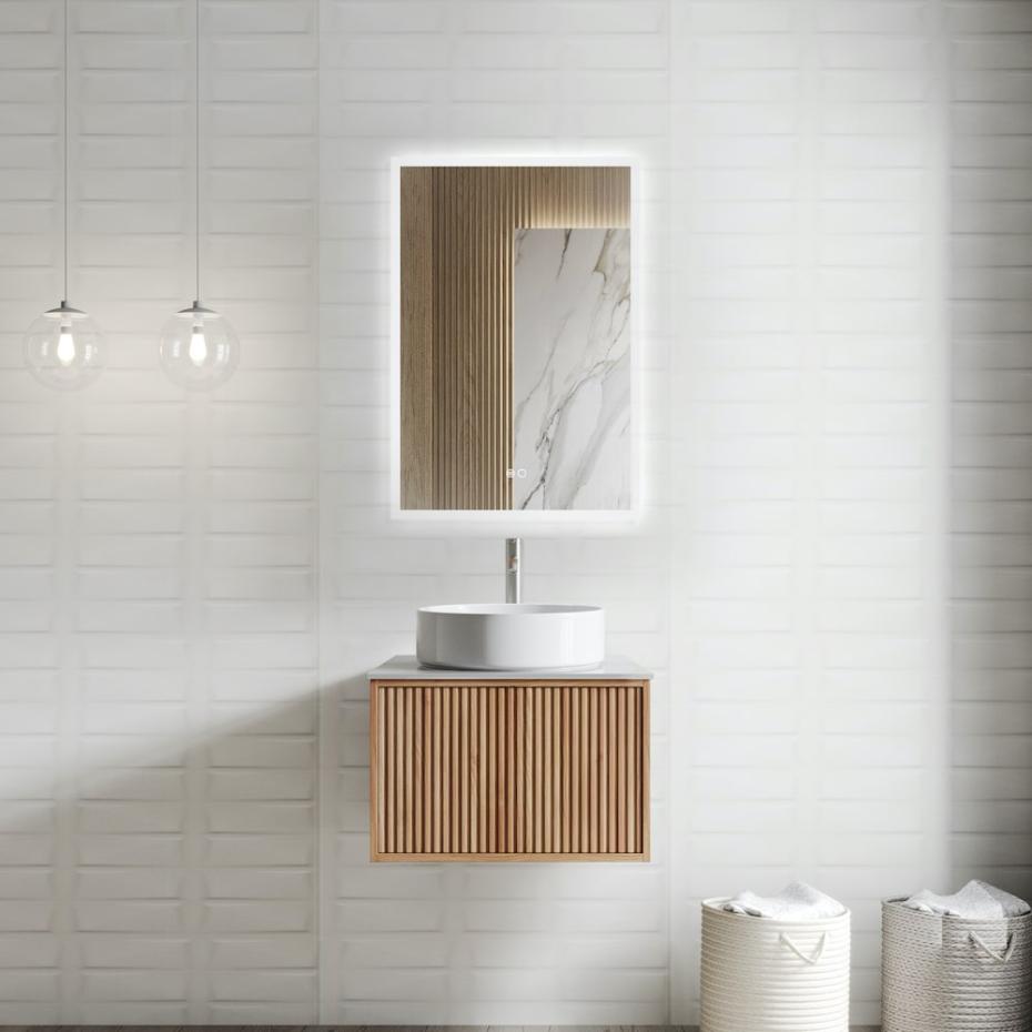 Rio Solid Wood Fluted Vanity - 600mm