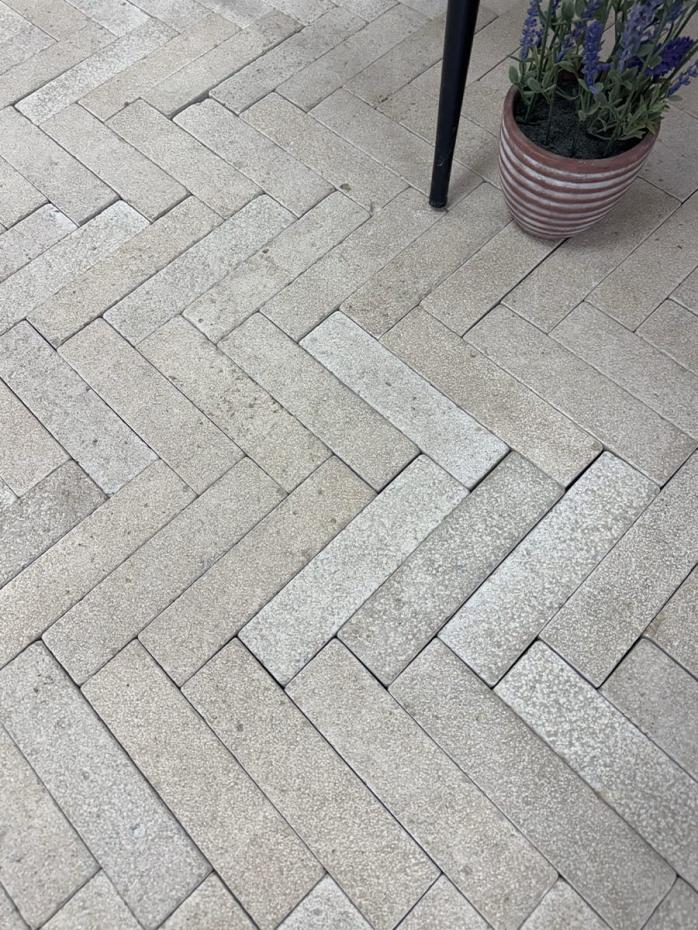 Riviera Brushed &amp; Seasoned Natural Limestone Pavers- 200x50x15mm
