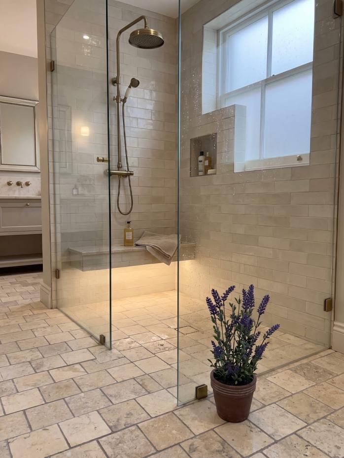 Riviera Antique Limestone Zellige Limestone Tile - 100x100mm