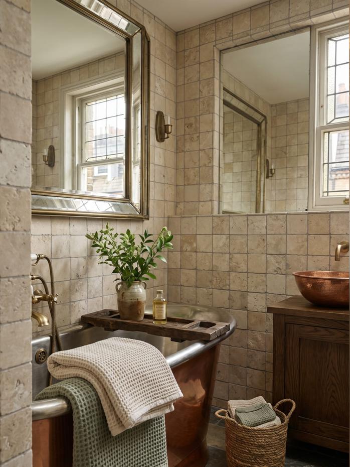 Riviera Antique Limestone Zellige Limestone Tile - 100x100mm