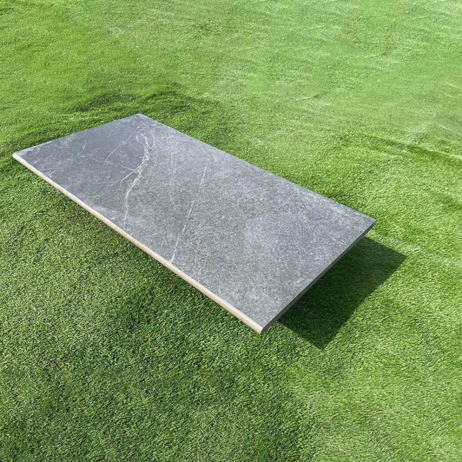 Roca Anthracite Porcelain Bullnose for Steps And Coping- 900x450x20mm