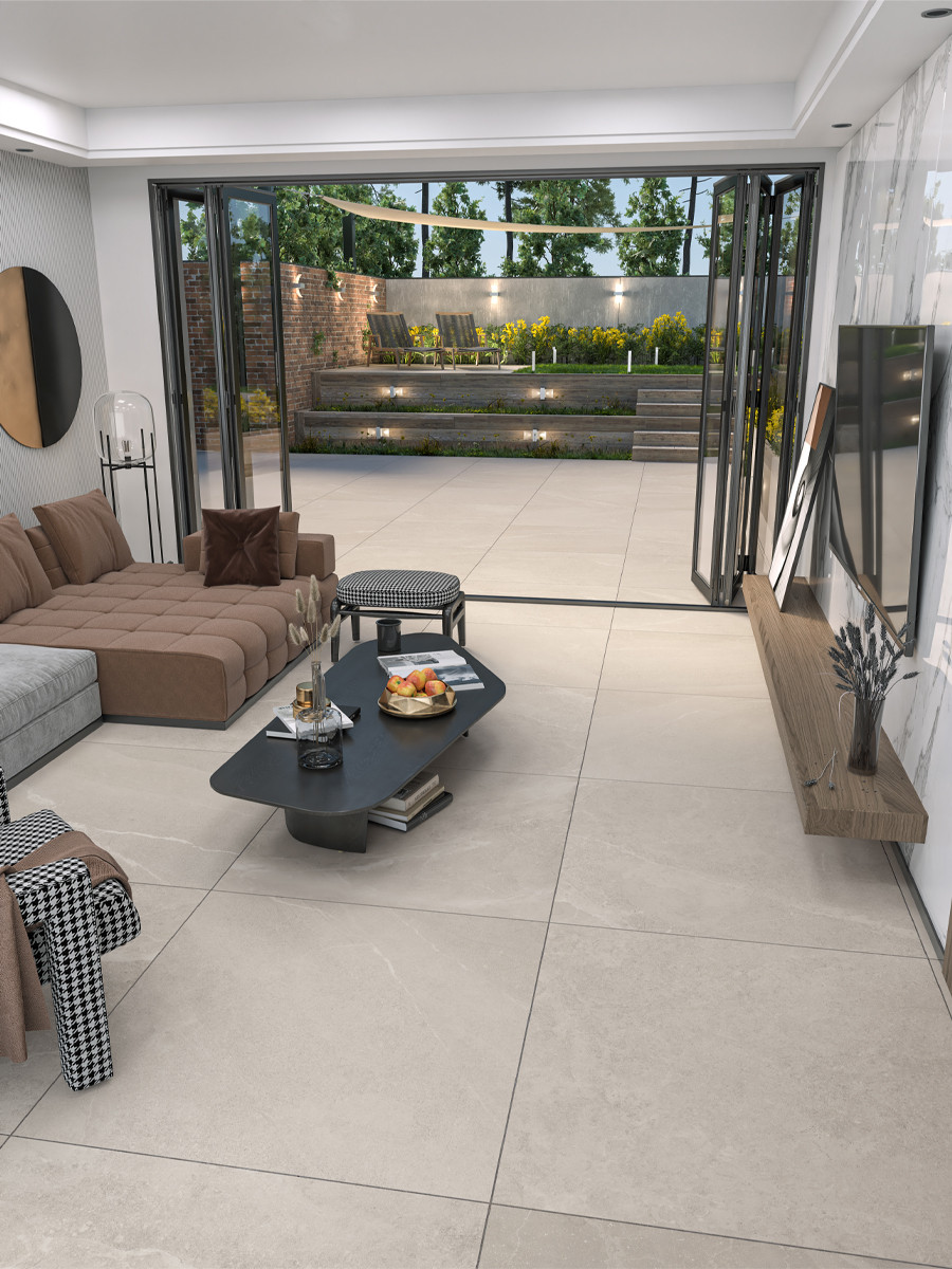 Roca Beige Matt Porcelain Tile - 600x600mm