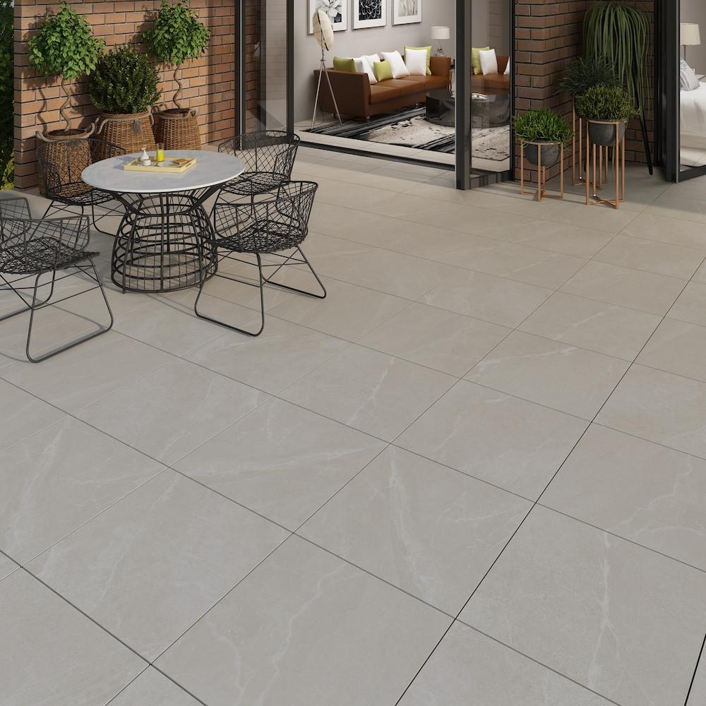 Roca Beige Porcelain Floor Tiles - 600x600x16mm