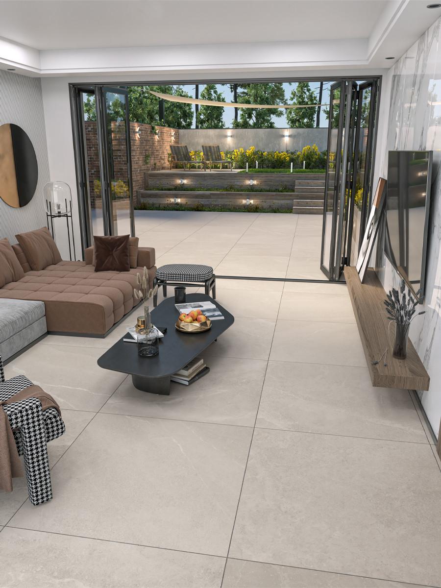 Roca Beige Porcelain Floor Tiles - 600x600x16mm