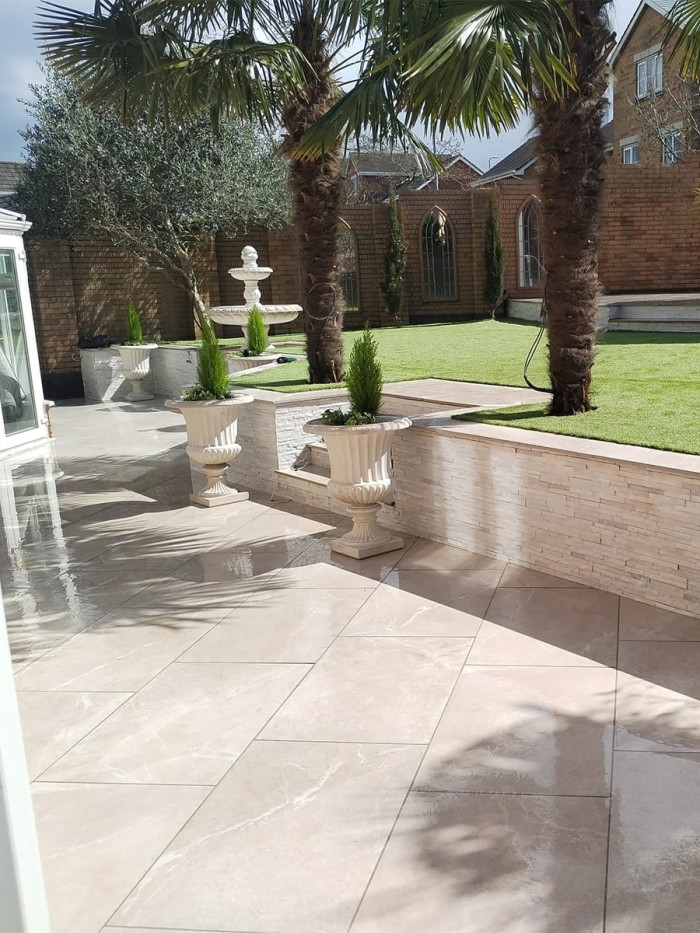 Roca Beige Outdoor Porcelain Paving Tiles - 900x600x16mm