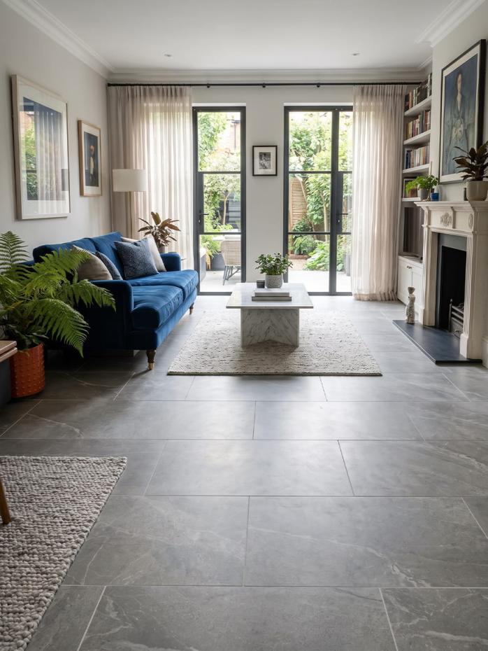 Roca Grey Matt Porcelain Tile - 1200x600mm