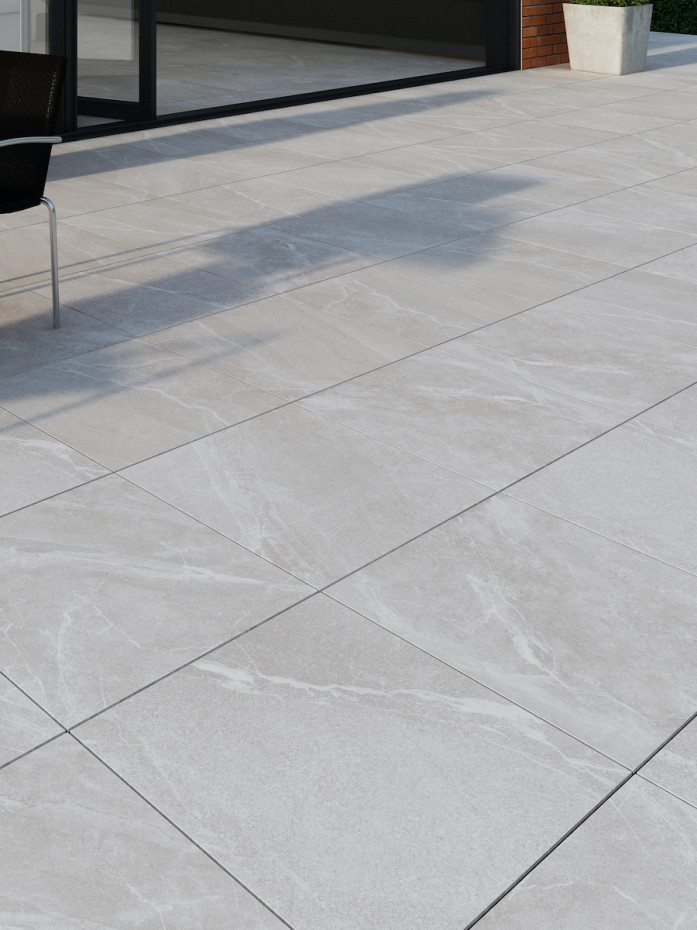 Roca Grey Outdoor Tile - 600x600x16mm