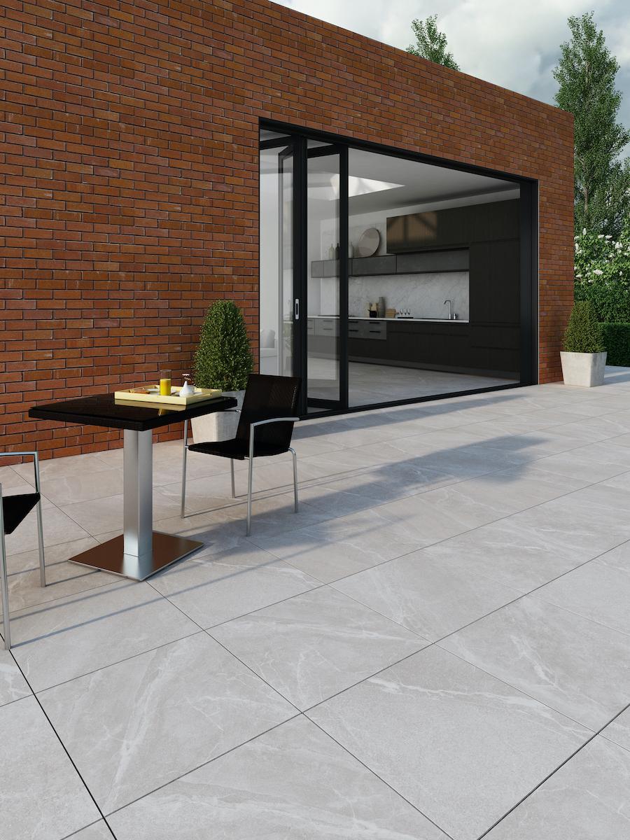 Roca Grey Porcelain Floor Tiles - 600x600x16mm