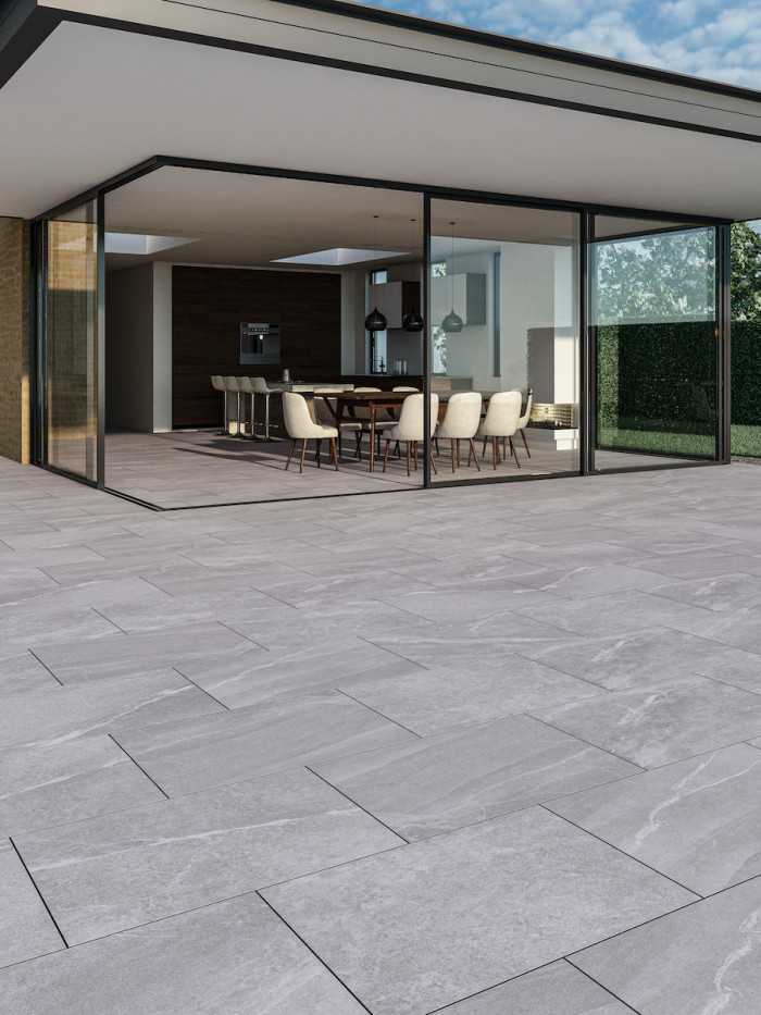 Roca Grey Outdoor Porcelain Paving Tiles - 900x600x16mm