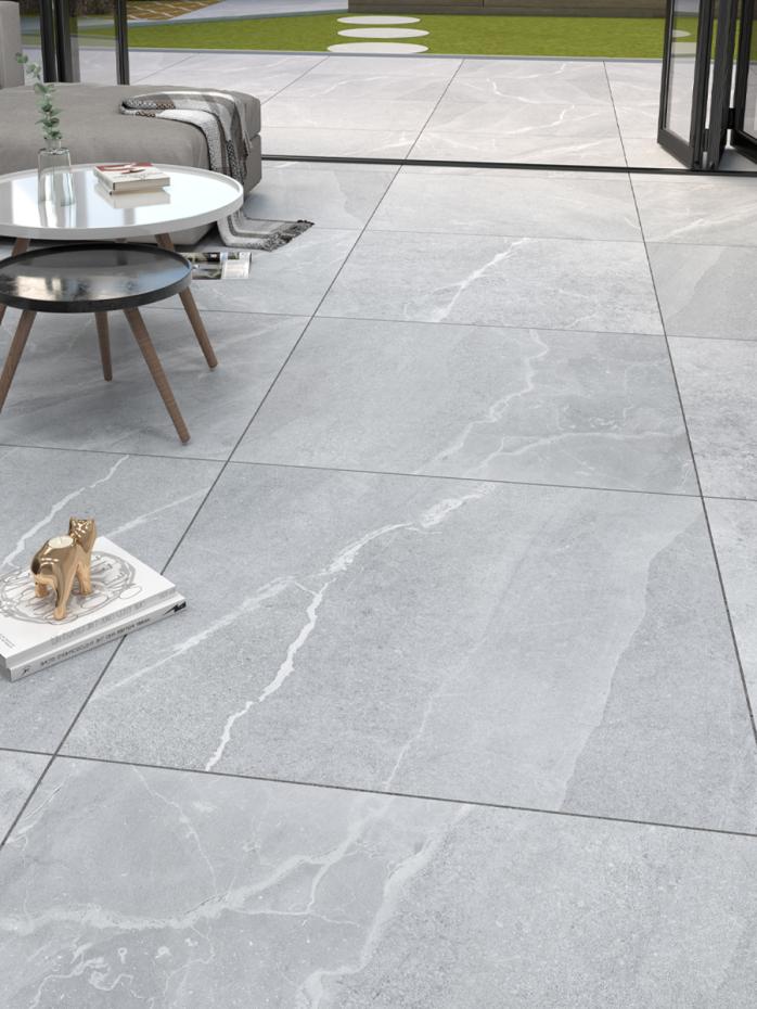 Roca White Non Slip Tile - 1000x1000x20mm