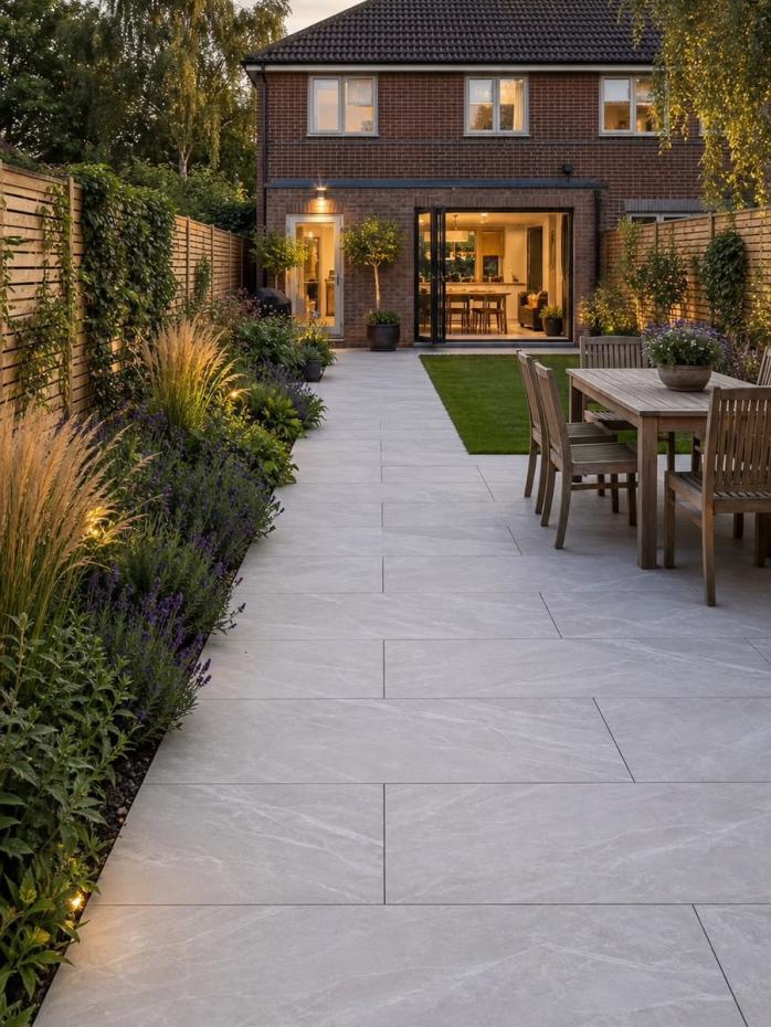 Roca White Outdoor Porcelain Slabs - 900x600x20mm