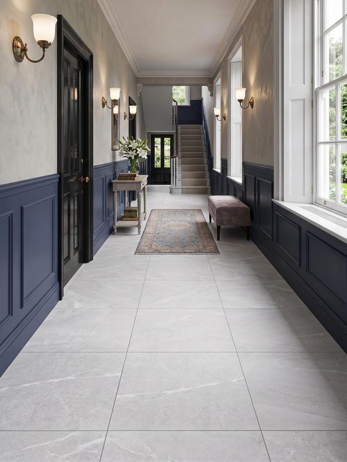 Roca White Matt Porcelain Tile - 600x600mm