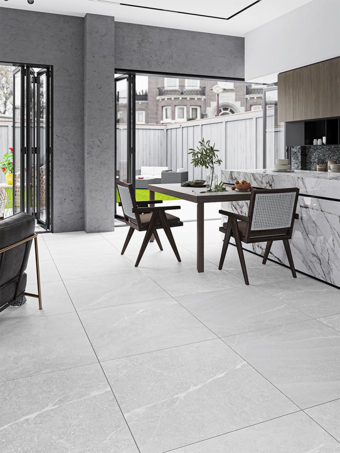 Roca White Matt Porcelain Tile - 600x600x12mm