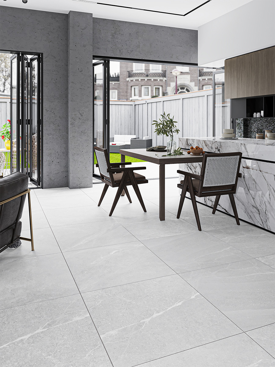 Roca White Matt Porcelain Tile - 600x600mm