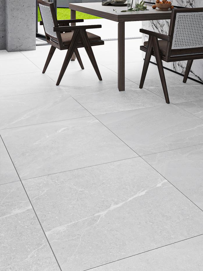 Roca White Non Slip Tile - 1000x1000x20mm