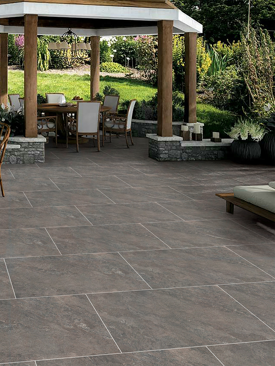 Rock Brown Outdoor Porcelain Paving Slabs - 900x600x20mm