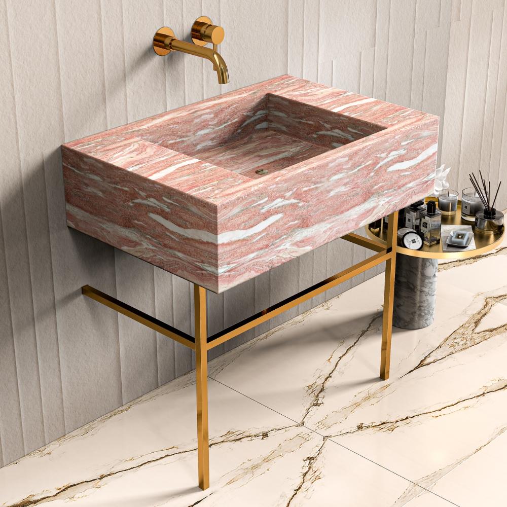 Rosa Norvegia Marble Vanity Unit - 600mm