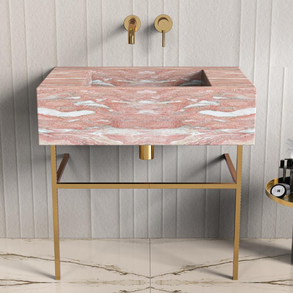 Rosa Norvegia Marble Vanity Unit - 600mm