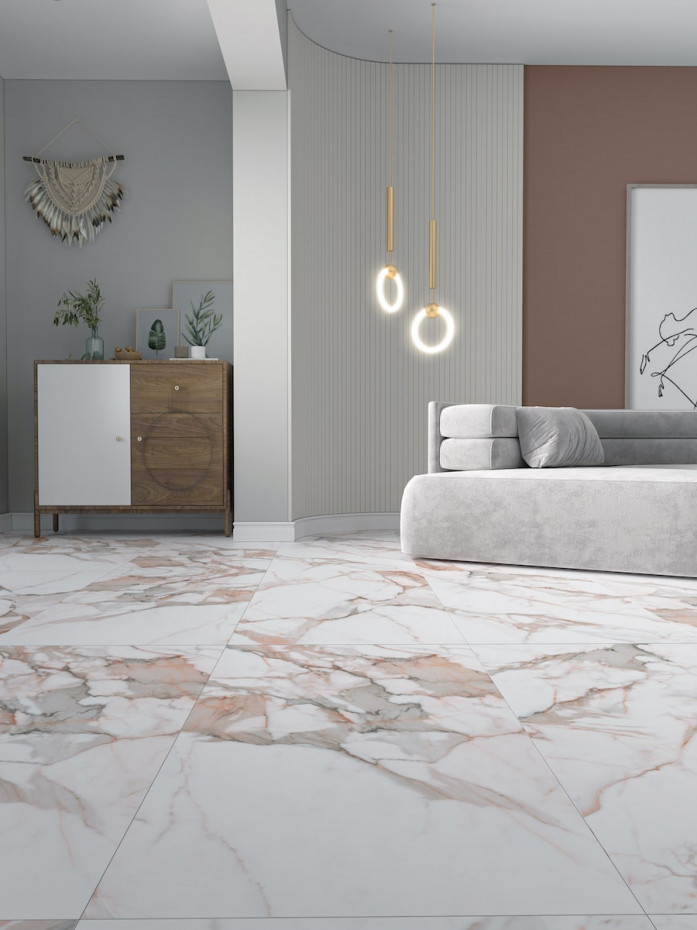 Rosso Macchia Porcelain Tiles - 1200x600x9mm