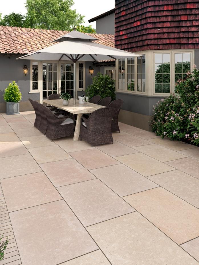 Royal Dijon Porcelain Paving Slabs - 900x600x20mm