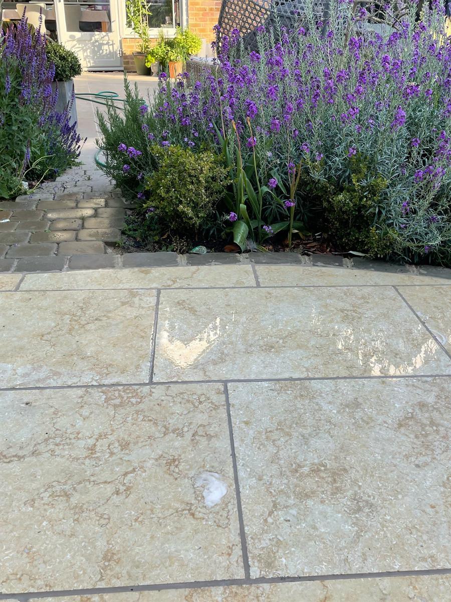 Desert Beige Tumbled Limestone Paving Slabs - 900x600mm