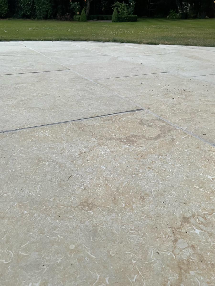 Desert Beige Tumbled Limestone Paving Slabs - 900x600mm