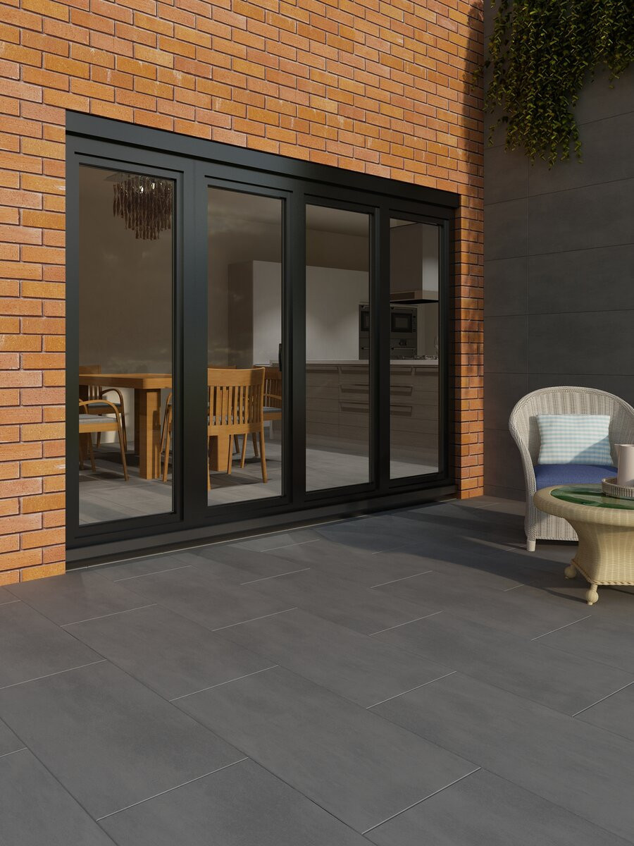 Eclipse Nero Virtue Outdoor Porcelain Paving Slabs - 800x400 Pack